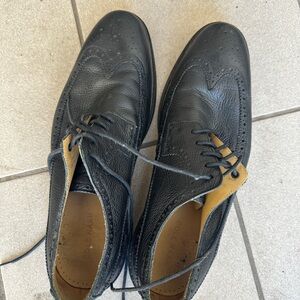 Cole Haan Black Leather Oxford Shoes